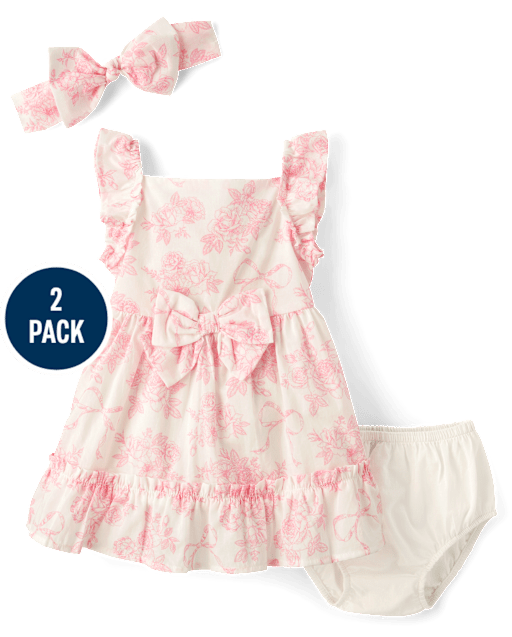 Baby Girls Floral Dress 2-Piece Outfit Set - Homegrown by Gymboree
