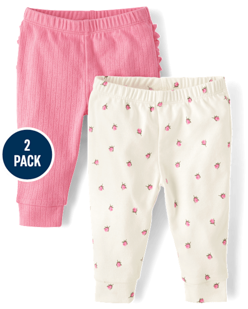 Baby Girls Floral Legging 2-Pack - Homegrown by Gymboree