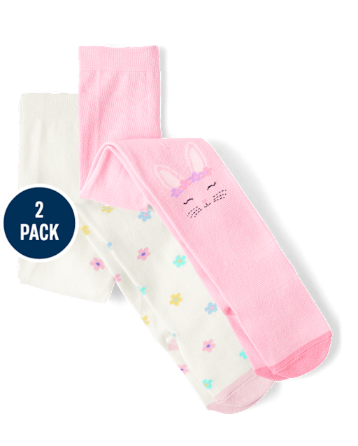Girls Easter Tights 2-Pack - Garden Party