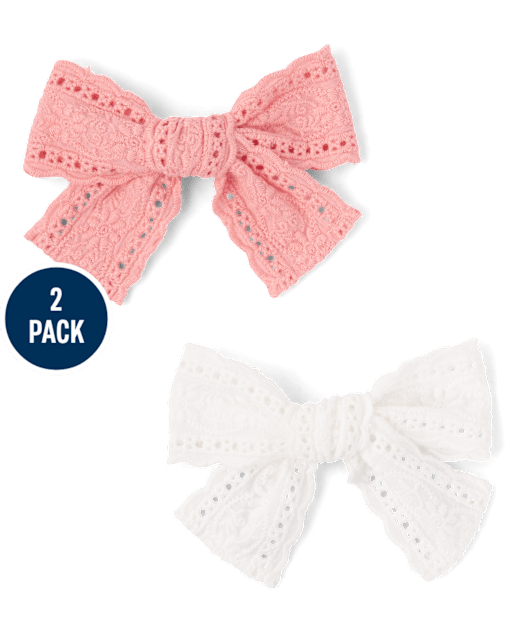 Girls Bow Hair Clip 2-Pack - Little Essentials