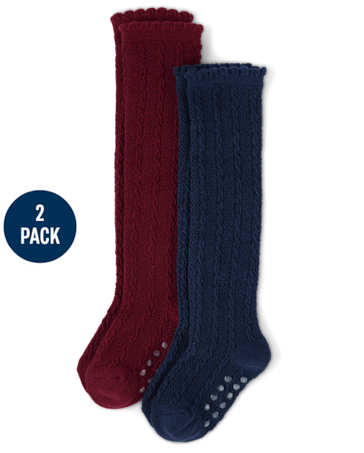 Girls Cable Knit Boot Socks 2-Pack - The Harvest Edit - lbl_product_image_view_1