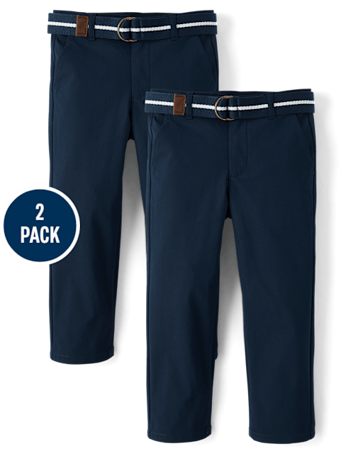 Boys Quick Dry Chino Pants 2-Pack - Uniform