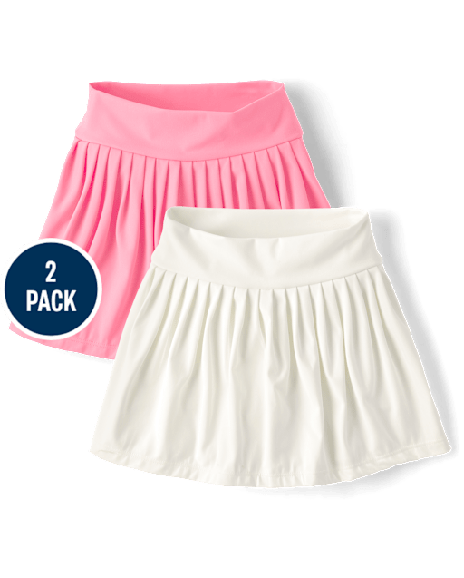 Girls Pleated Skort 2-Pack - Little Essentials