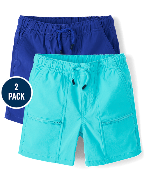 Boys Quick Dry Pull On Shorts 2-Pack - Little Essentials