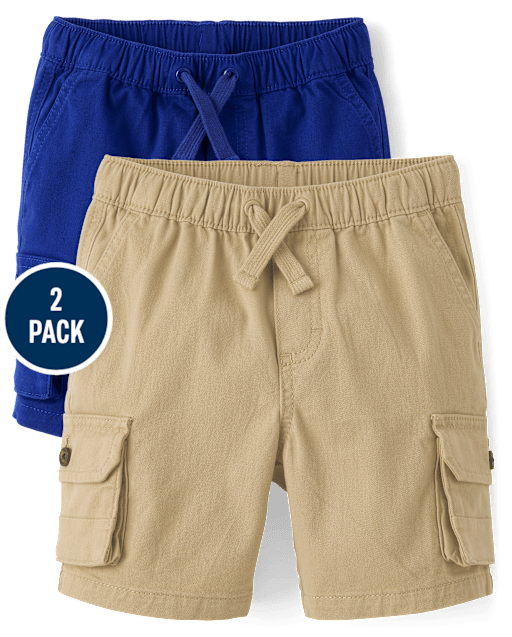 Lot de 2 shorts cargo à enfiler pour garçon - Little Essentials