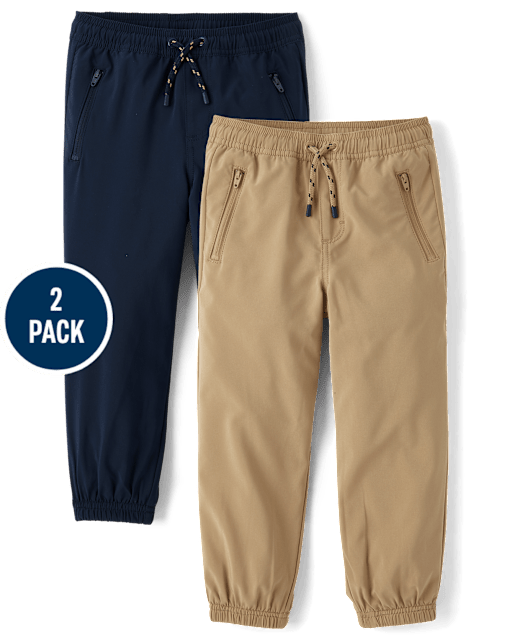 Boys Quick Dry Jogger Pants 2-Pack - Uniform