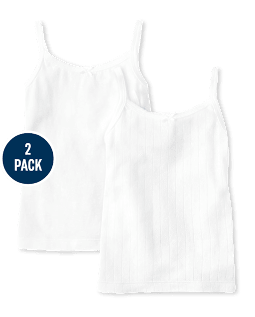 Girls Picot Trim Cami 2-Pack