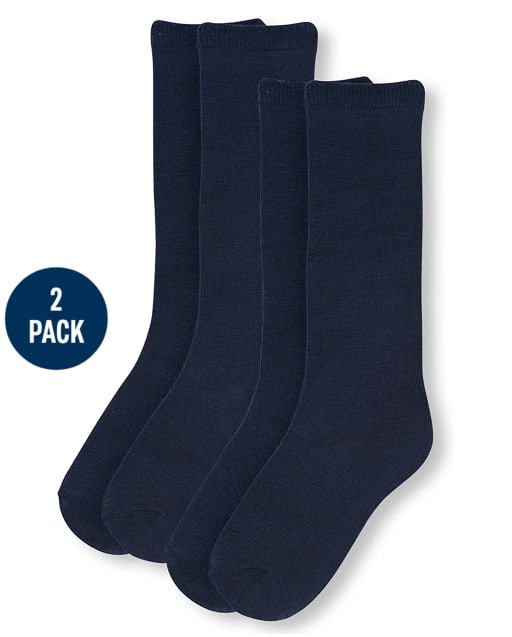 Lot de 2 paires de chaussettes d'uniforme pour filles