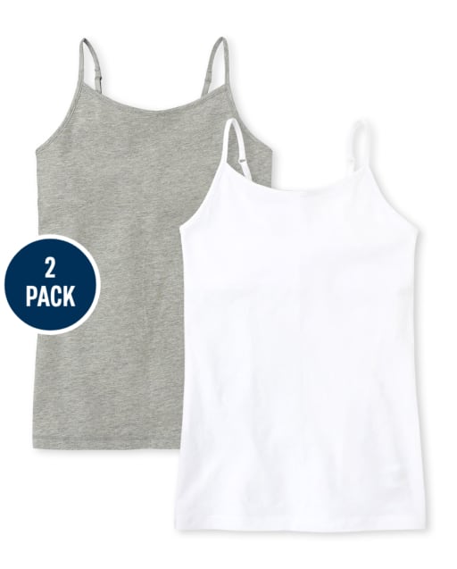 The Children's Place Girls Basic Camisole, 4 Pack, Shell/White 2 Pack,  Large Plus : : Clothing, Shoes & Accessories