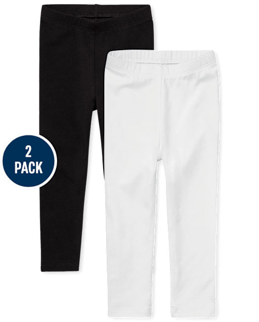 Lot de 2 leggings pour bébé et toute-petite fille