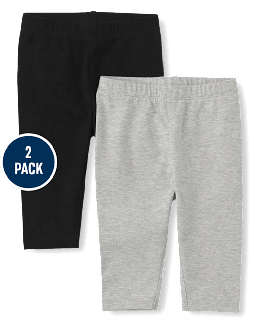 Baby And Toddler Girls Capri Leggings 2-Pack