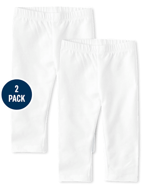 Baby And Toddler Girls Capri Leggings 2-Pack