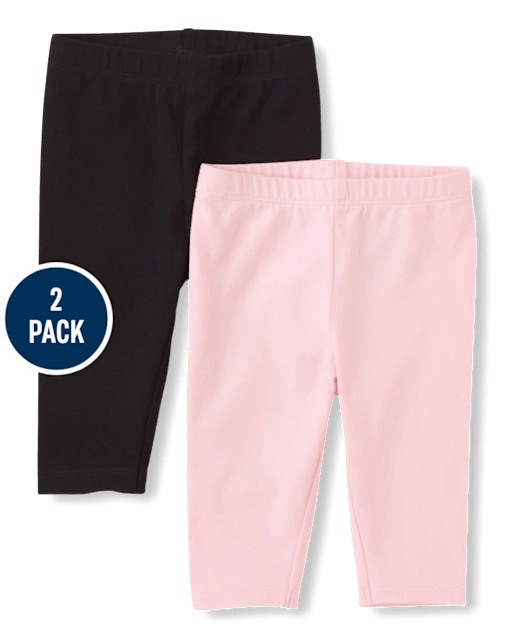 Lot de 2 leggings capri pour bébé et toute-petite fille