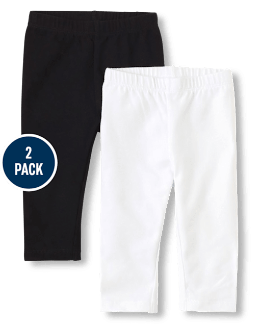Baby And Toddler Girls Capri Leggings 2-Pack
