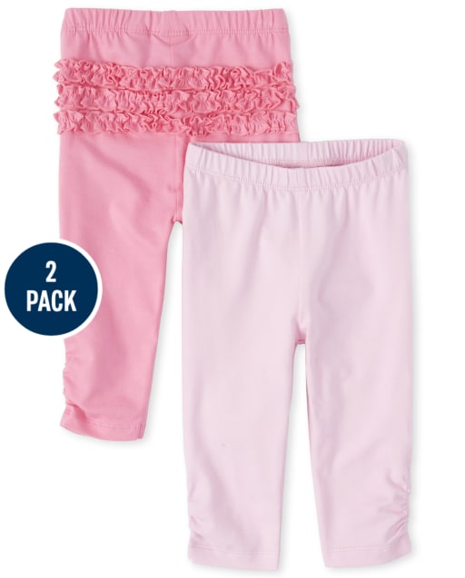 Lot de 2 leggings à volants pour bébé fille