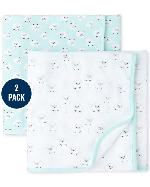 Baby Sheep Swaddle Blanket 2-Pack