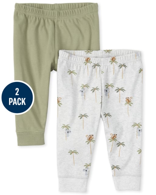 Baby Boys Safari Pants 2-Pack