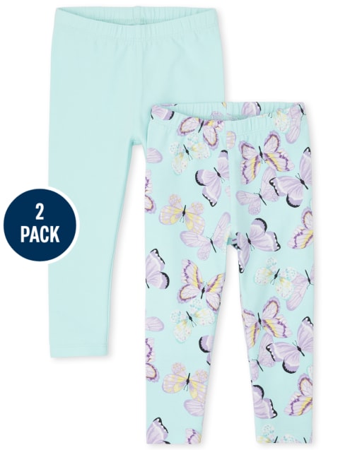 Baby And Toddler Girls Print Leggings 2-Pack
