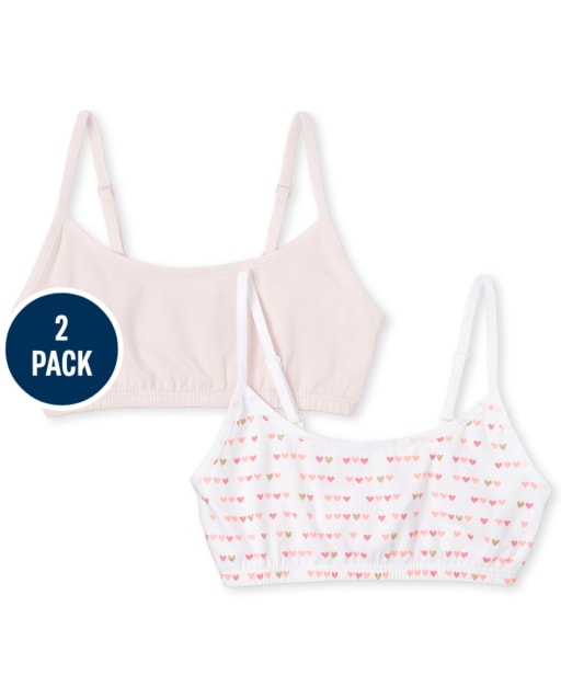 Lot de 2 bralettes cœur pailletées pour fille