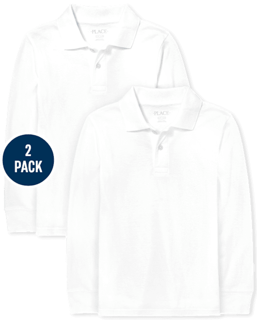 Kids Uniform Pique Polo 2-Pack