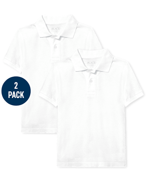 Kids Uniform Pique Polo 2-Pack