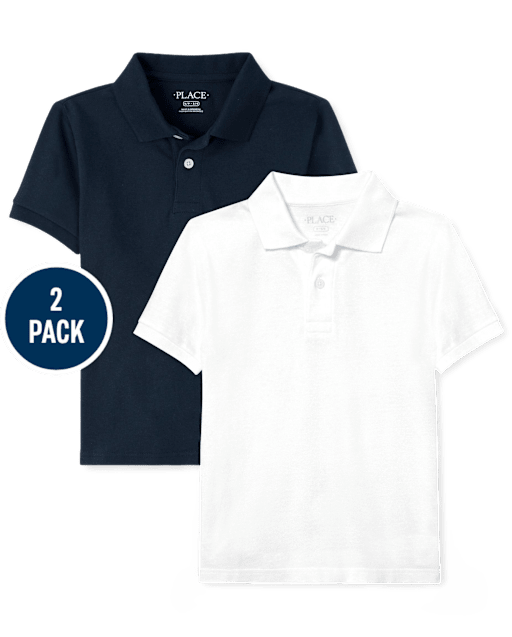 Kids Uniform Pique Polo 2-Pack