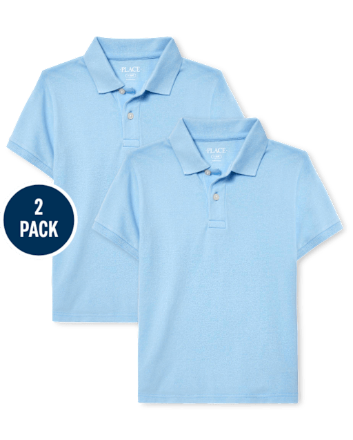 Kids Uniform Pique Polo 2-Pack