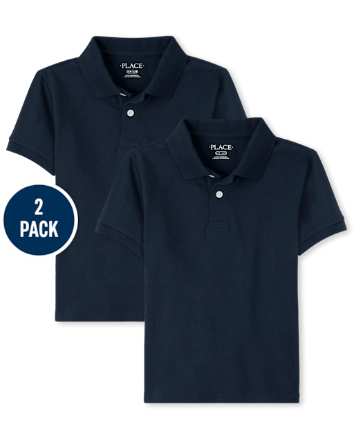 Kids Uniform Pique Polo 2-Pack