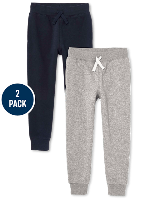 Kids Fleece Jogger Pants 2-Pack