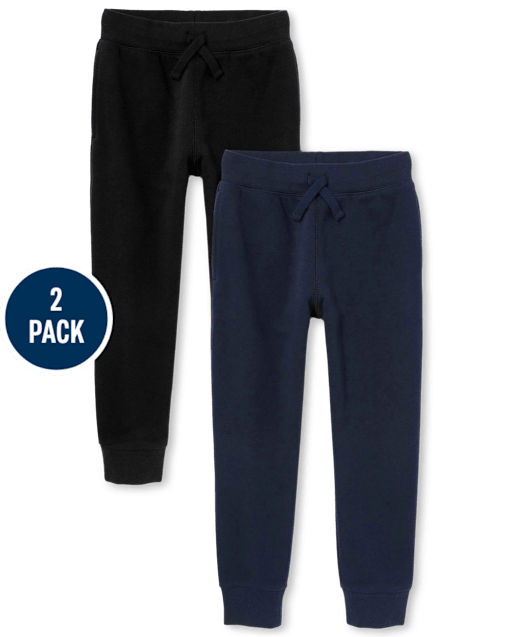 Kids Fleece Jogger Pants 2-Pack