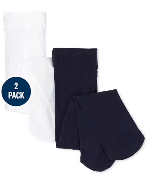 Baby And Toddler Girls Microfiber Tights 2-Pack