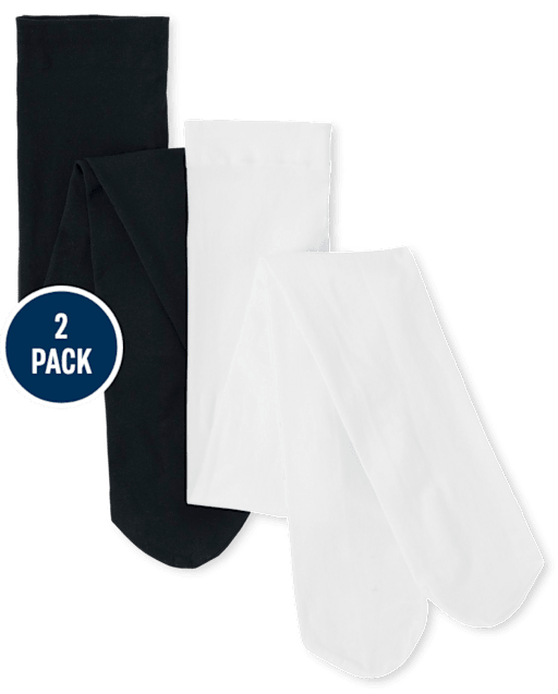 Girls Microfiber Tights 2-Pack