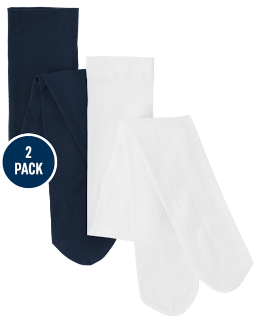 Girls Microfiber Tights 2-Pack