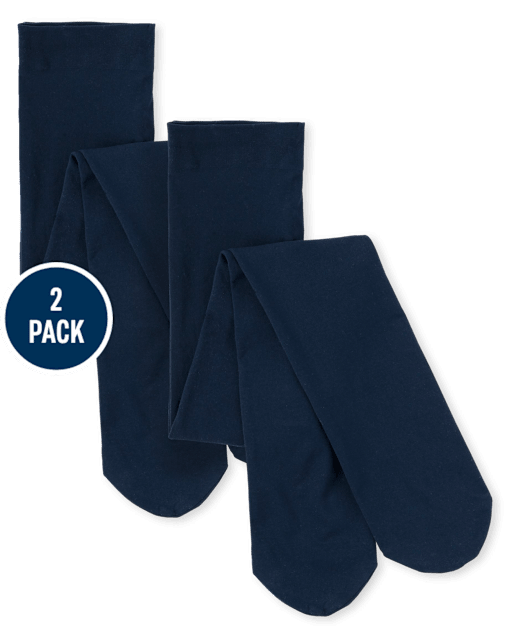 Girls Microfiber Tights 2-Pack