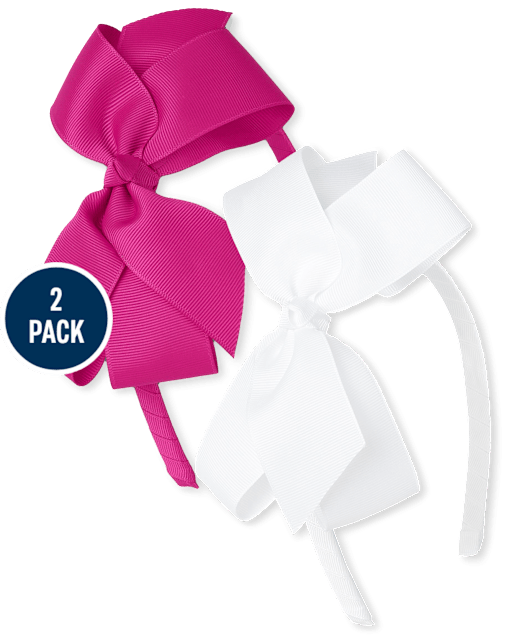 Girls Ribbon Bow Headband 2-Pack