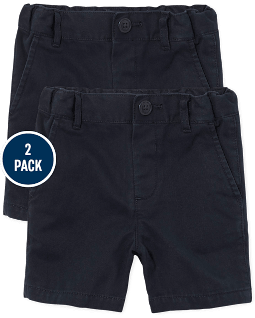 Baby And Toddler Boys Uniform Chino Shorts 2-Pack