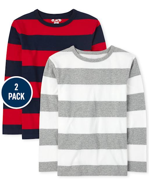 Pack de 2 tops a rayas para niños