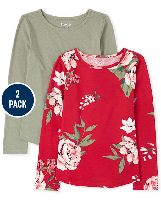 Girls Print Top 2-Pack