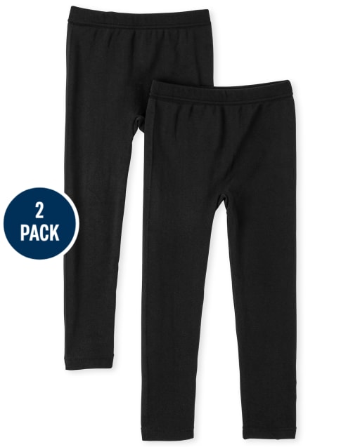 Girls Fleece Lined Leggings 2-Pack