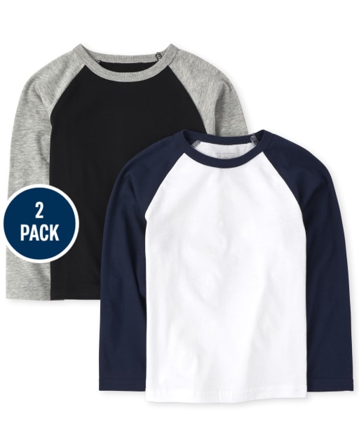 Baby And Toddler Boys Raglan Top 2-Pack