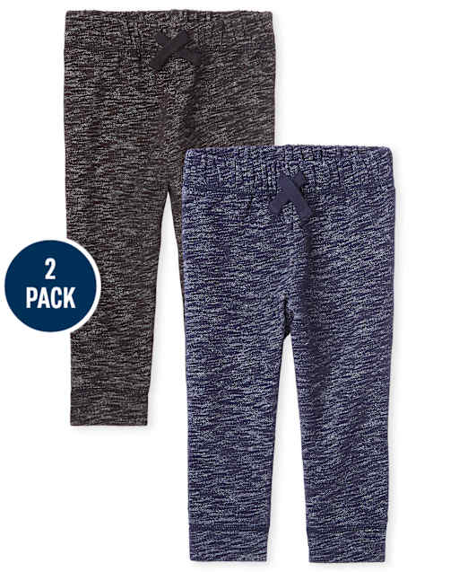 Baby And Toddler Boys Active Fleece Jogger Pants 2-Pack