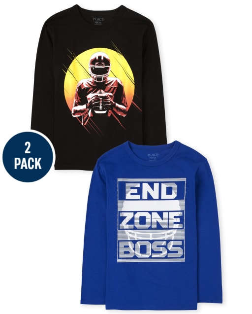 Boys Football Graphic Tee 2-Pack