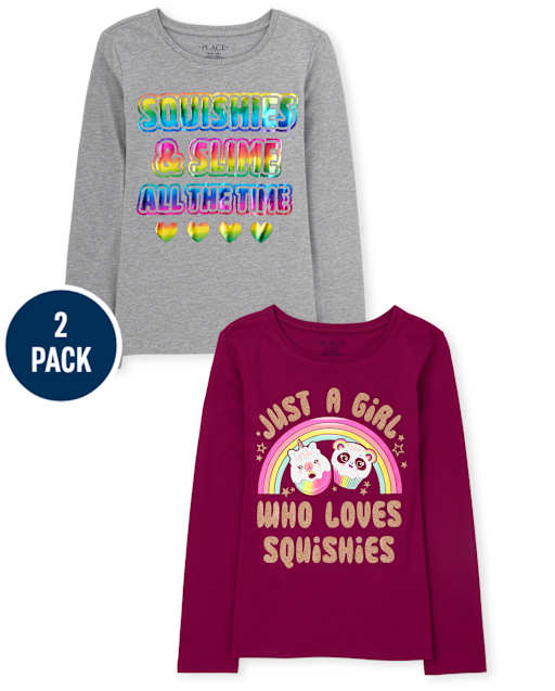 Girls Squishies Graphic Tee 2-Pack