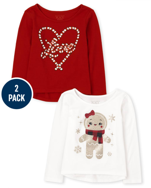 Toddler Girls Winter Top 2-Pack