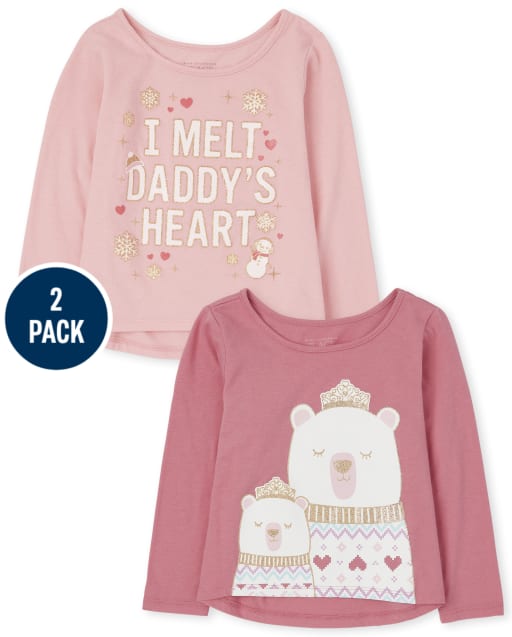 Toddler Girls Winter Top 2-Pack