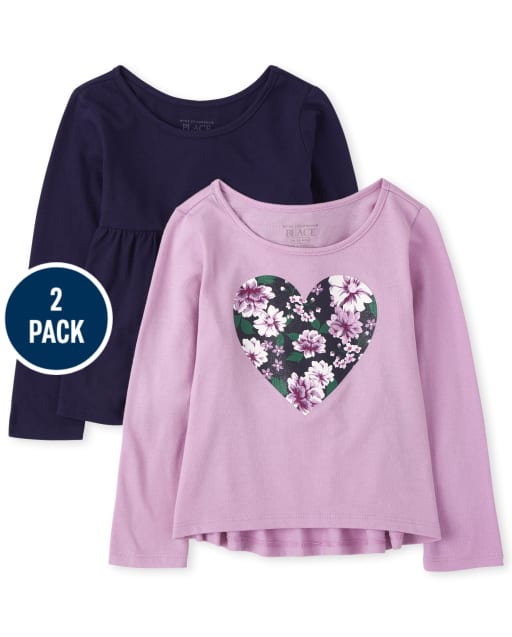 Toddler Girls Heart Top 2-Pack