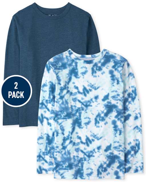Paquete de 2 tops con efecto tie dye para niños