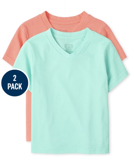 Lot de 2 hauts à col en V pour bébés et tout-petits garçons