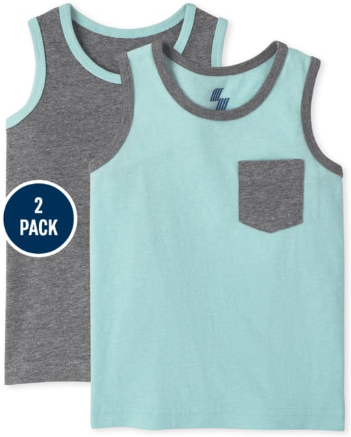 Baby And Toddler Boys Pocket Tank Top 2-Pack