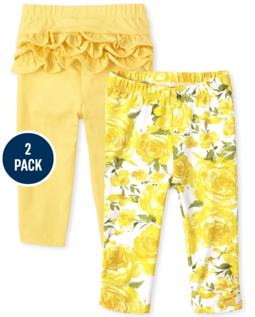 Baby Girls Ruffle Leggings 2-Pack